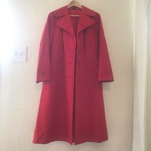 Vintage red trench coat